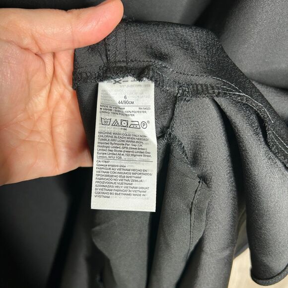 Banana Republic Dress 6 Black Color Short Ruffle Sleeveless NEW - Picture 4 of 7